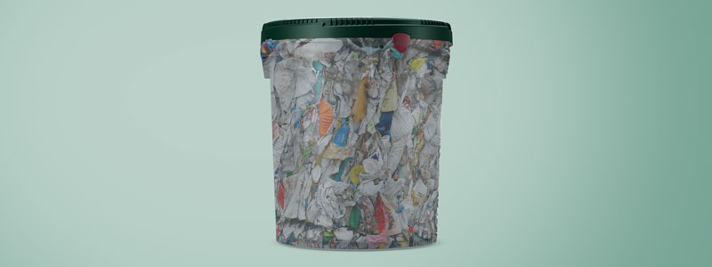 Schraubdeckeleimer aus recyceltem Kunststoff